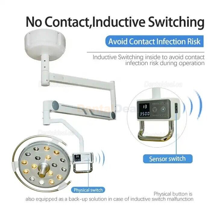 Saab P133 Ceiling-Mounted Dental LED Surgical Shadowless Light 18 LEDs with Sensor Switch